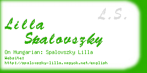 lilla spalovszky business card